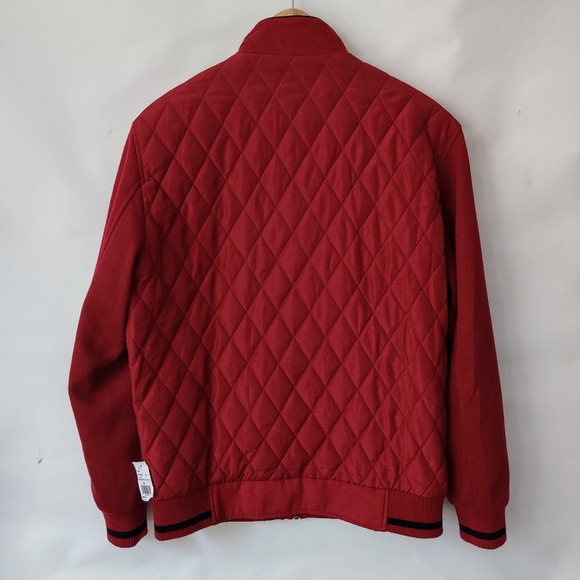 BARABAS Quilted Jacket M Red Bomber Men's - Picture 2 of 11